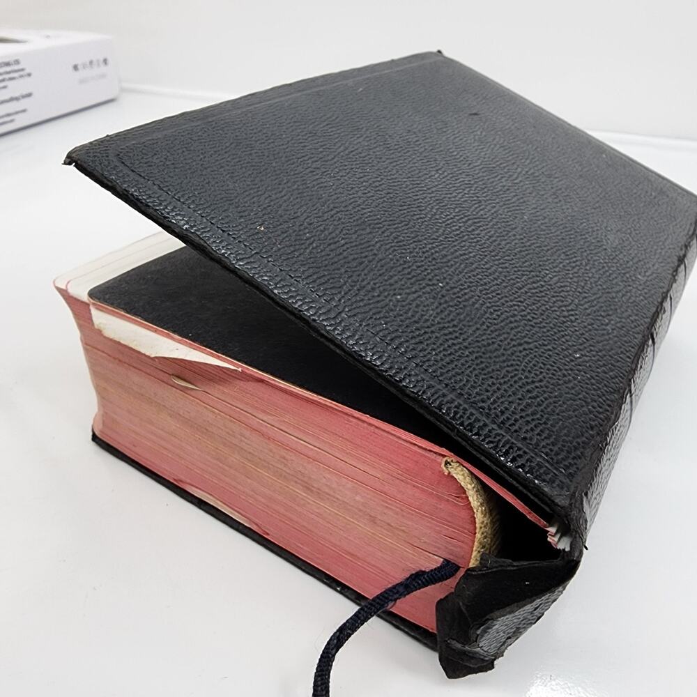 Antique Holy Bible Nelson Self Pronouncing Black Leather 1900s AS IS Need Repair - Picture 6 of 16